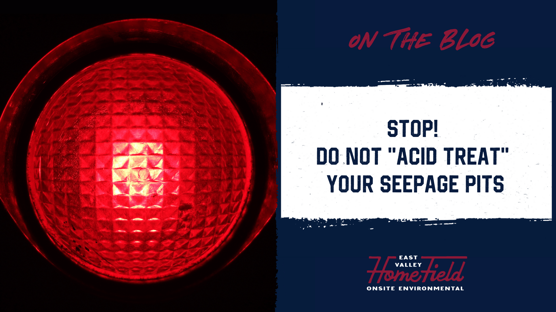 Stop. Do Not Use Acid Treatments in Seepage Pits
